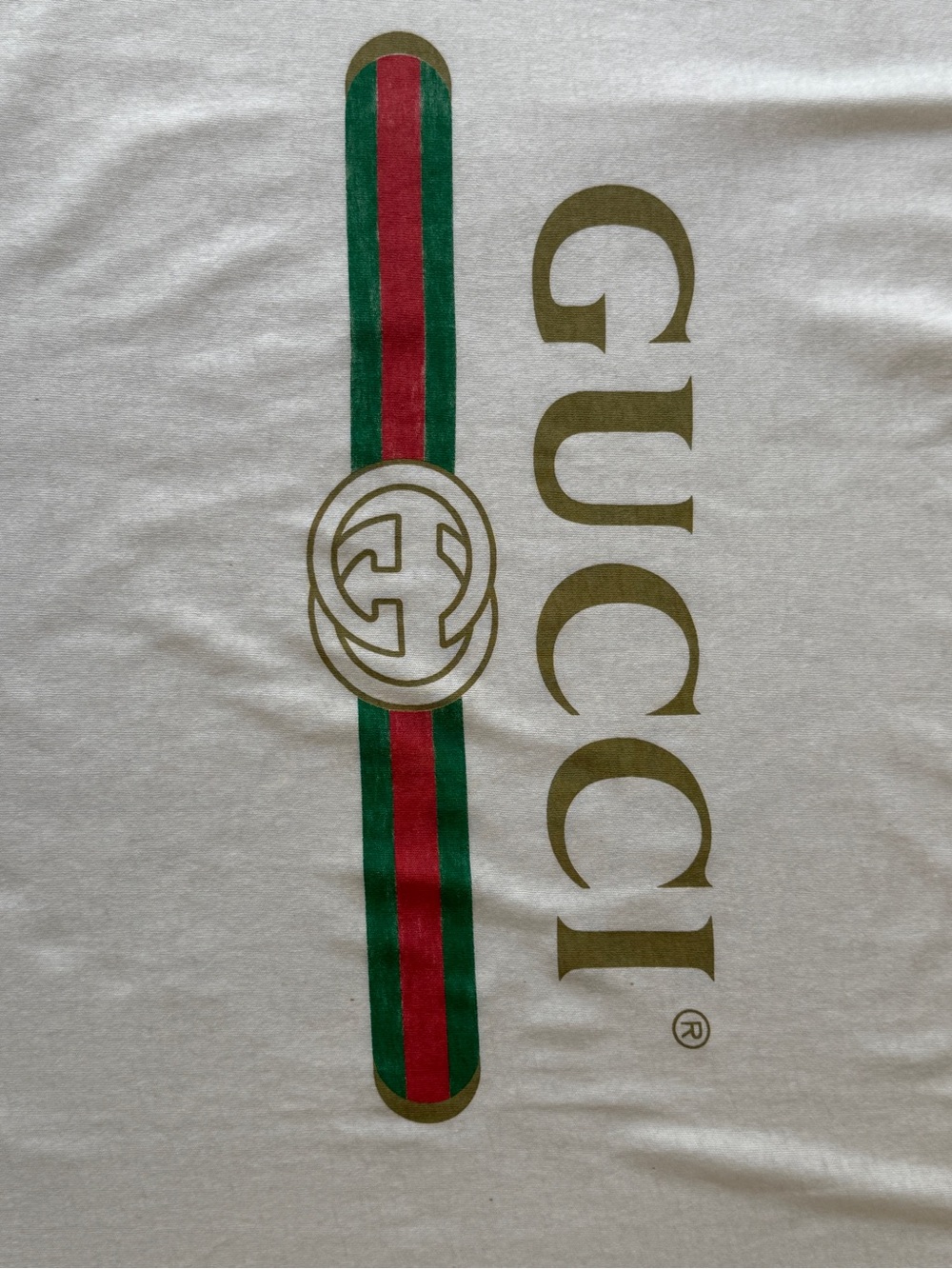 GUCCI Vintage Web Print Logo T-Shirt White XL  NWT 440103 - Picture 3 of 8